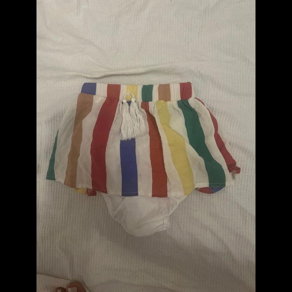 Sovereign Code LA striped skirt with diaper cover 9 months